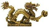 Peking Palasthunde Drache gold